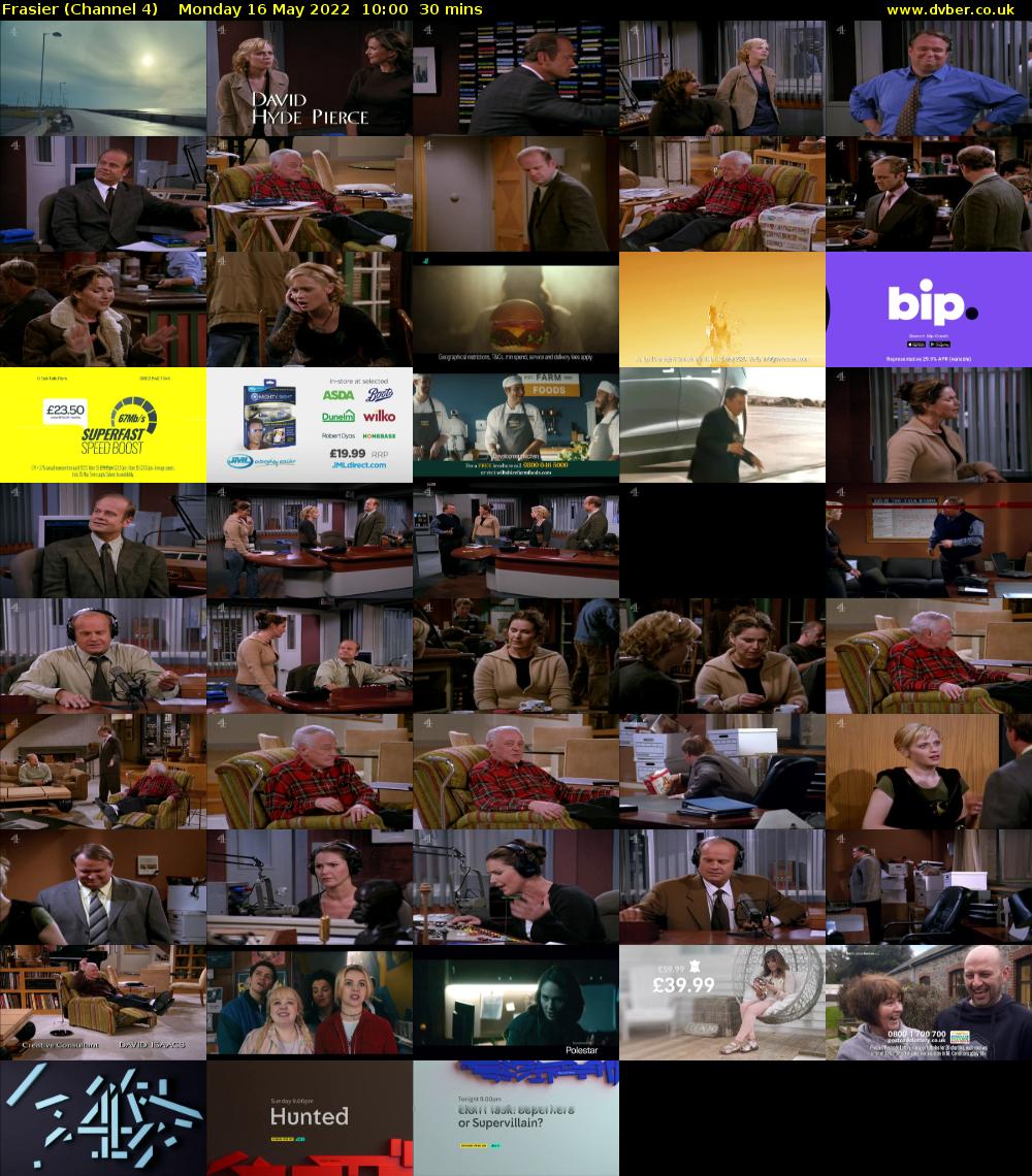 Frasier (Channel 4) Monday 16 May 2022 10:00 - 10:30