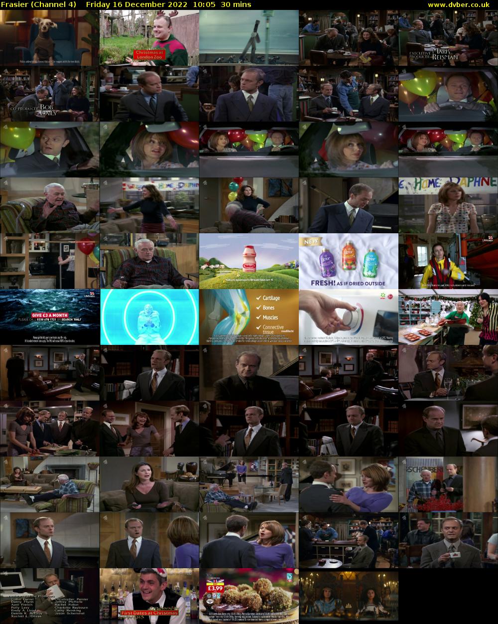 Frasier (Channel 4) Friday 16 December 2022 10:05 - 10:35