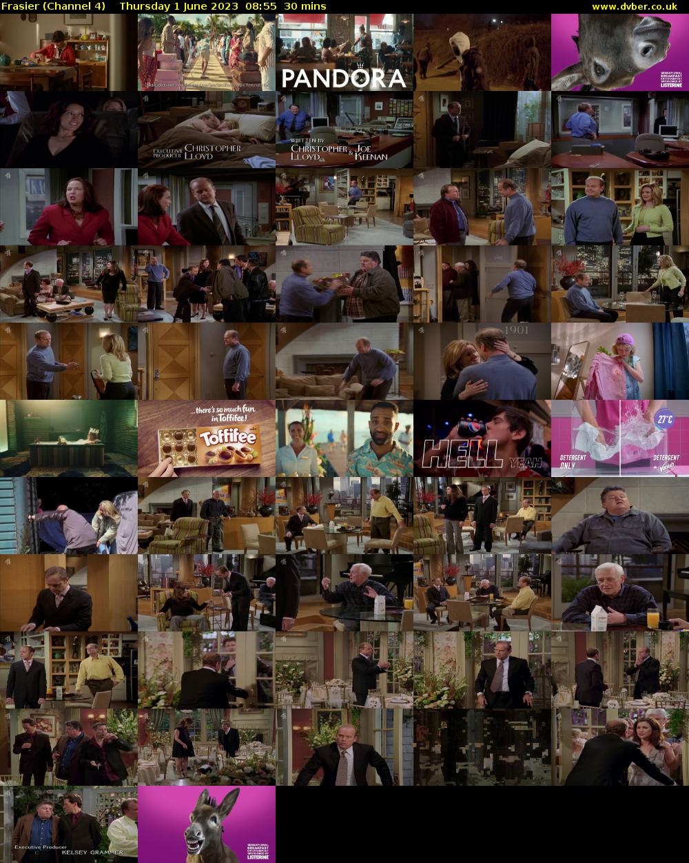 Frasier (Channel 4) Thursday 1 June 2023 08:55 - 09:25