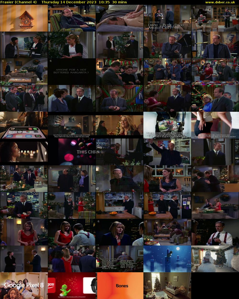 Frasier (Channel 4) Thursday 14 December 2023 10:35 - 11:05