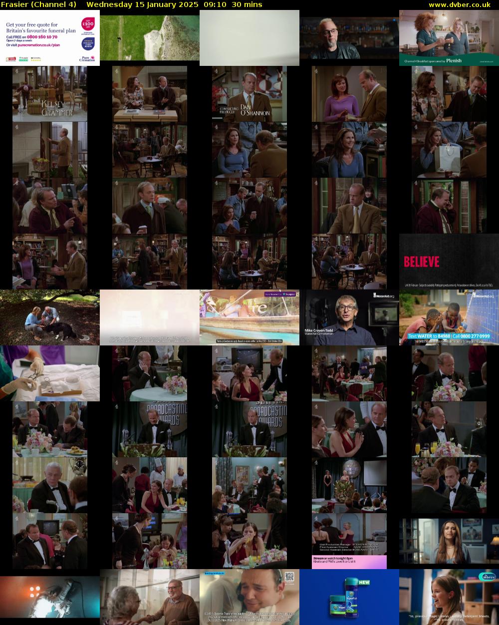 Frasier (Channel 4) Wednesday 15 January 2025 09:10 - 09:40