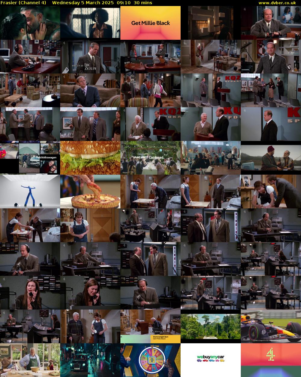 Frasier (Channel 4) Wednesday 5 March 2025 09:10 - 09:40