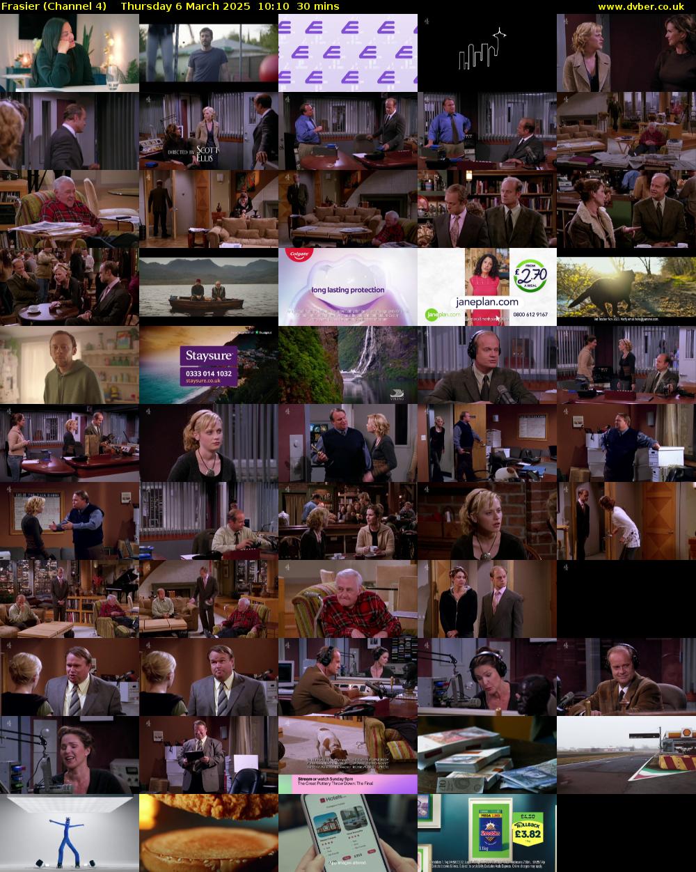Frasier (Channel 4) Thursday 6 March 2025 10:10 - 10:40