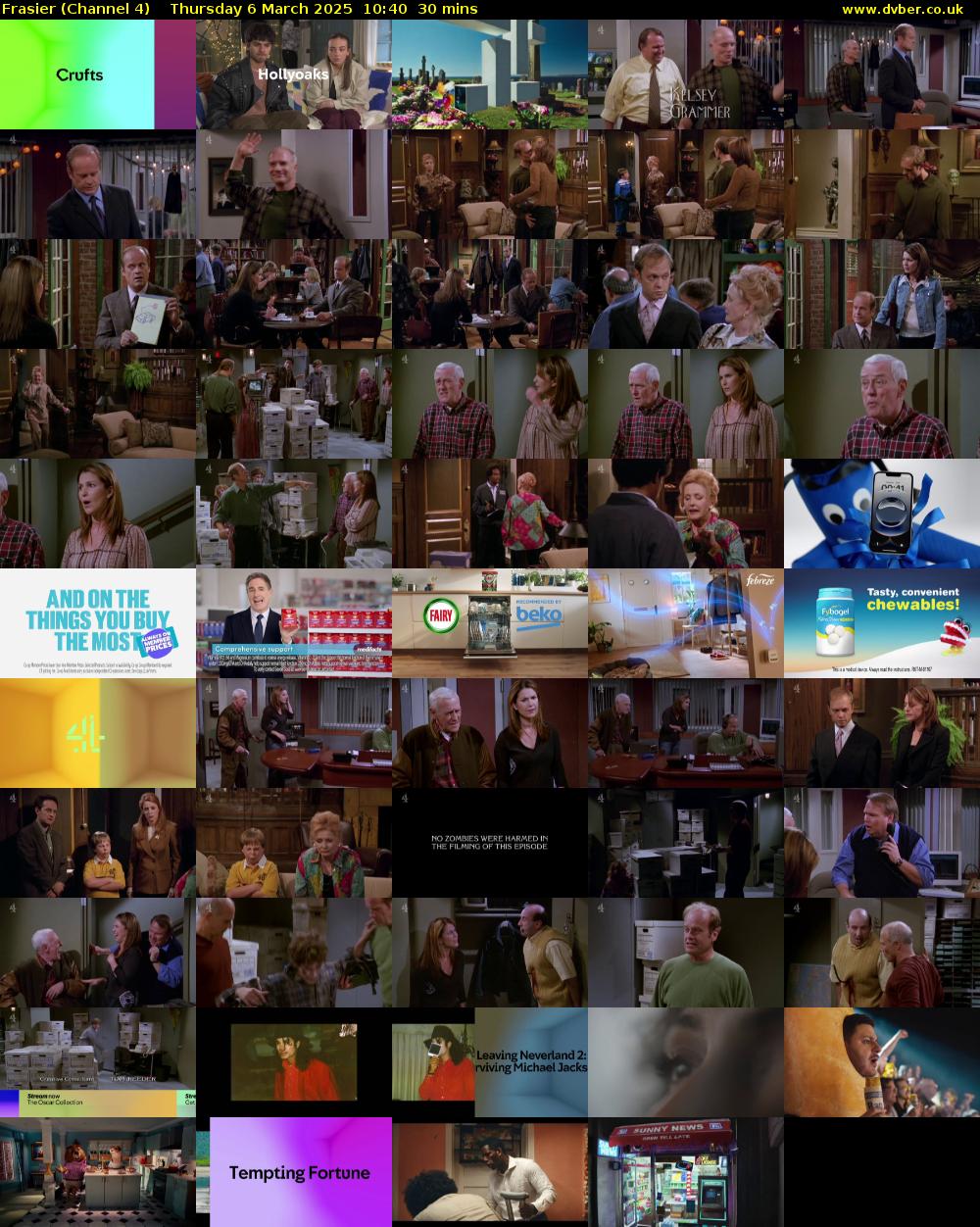 Frasier (Channel 4) Thursday 6 March 2025 10:40 - 11:10