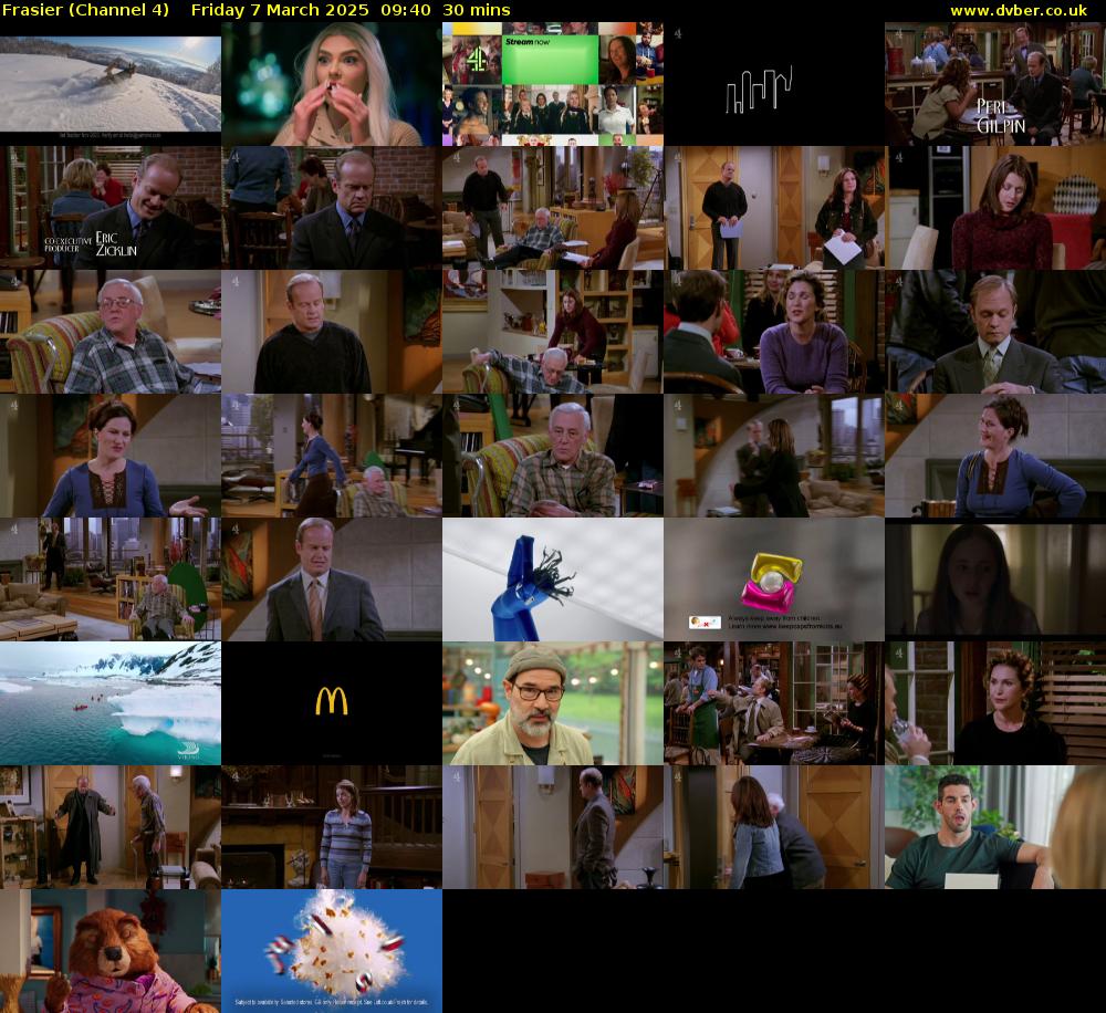 Frasier (Channel 4) Friday 7 March 2025 09:40 - 10:10