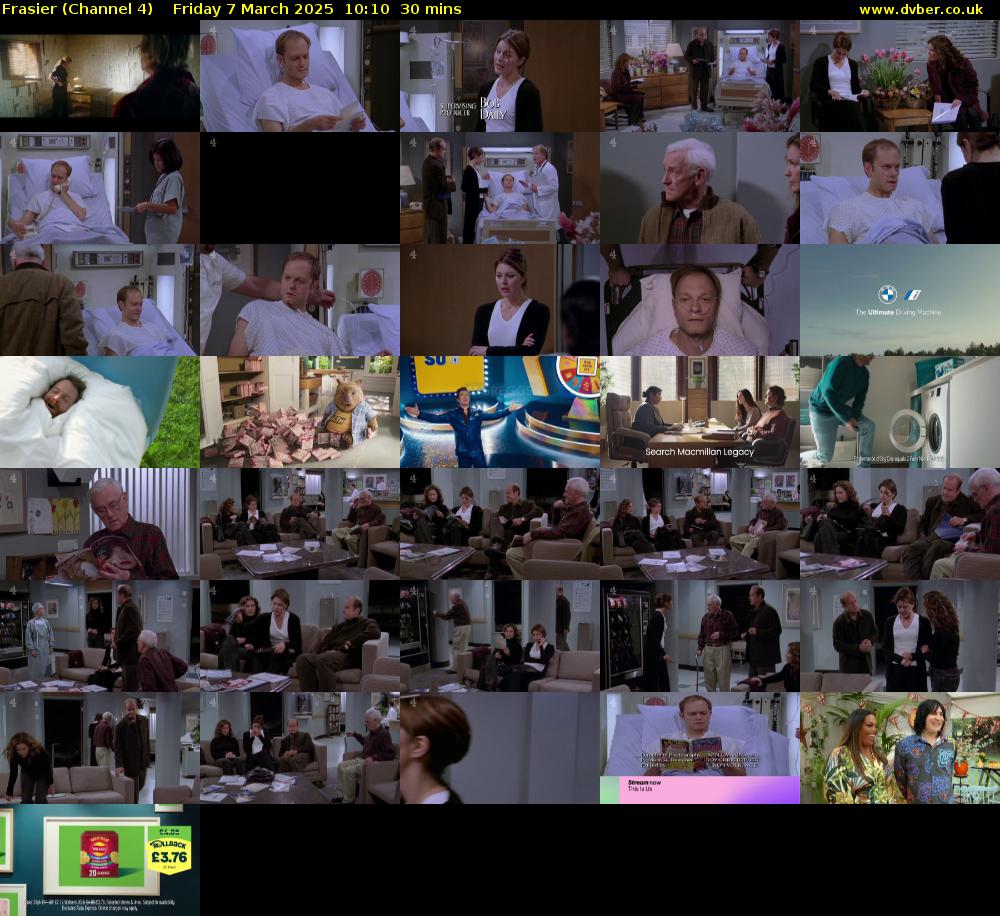 Frasier (Channel 4) Friday 7 March 2025 10:10 - 10:40