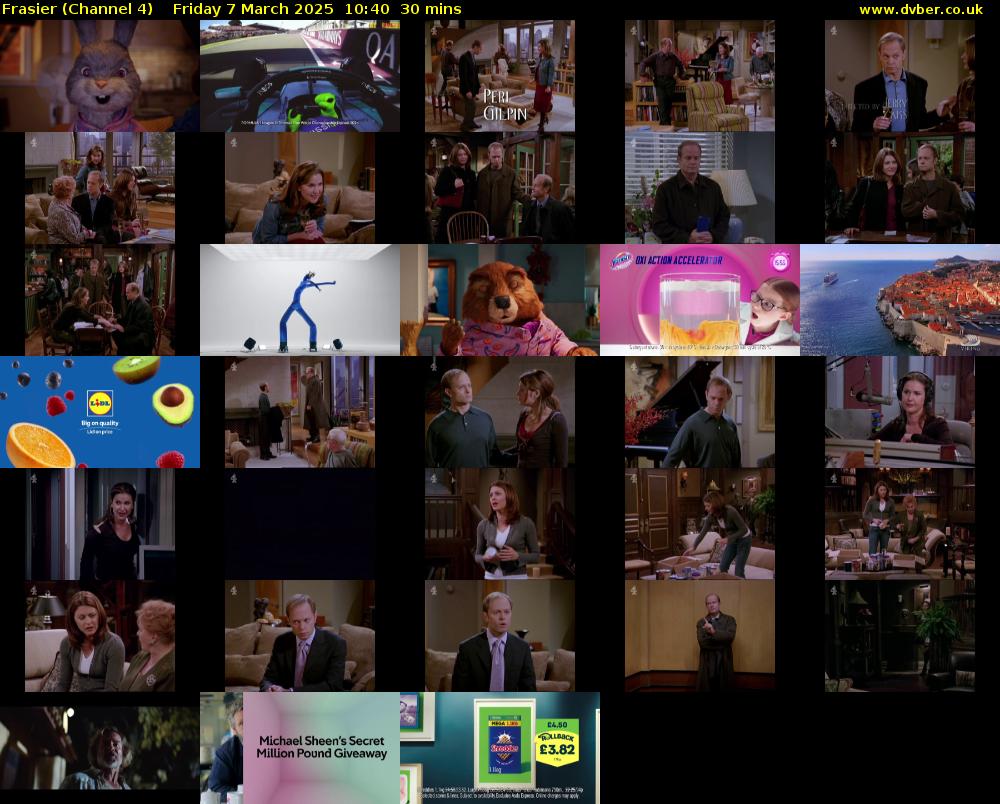 Frasier (Channel 4) Friday 7 March 2025 10:40 - 11:10