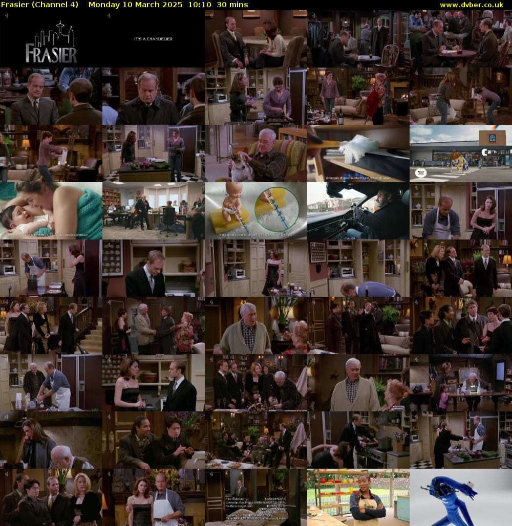 Frasier (Channel 4) Monday 10 March 2025 10:10 - 10:40