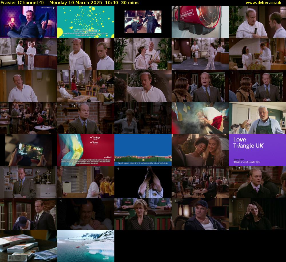 Frasier (Channel 4) Monday 10 March 2025 10:40 - 11:10
