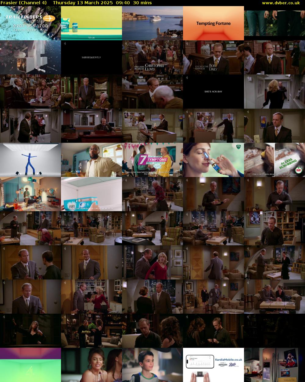Frasier (Channel 4) Thursday 13 March 2025 09:40 - 10:10