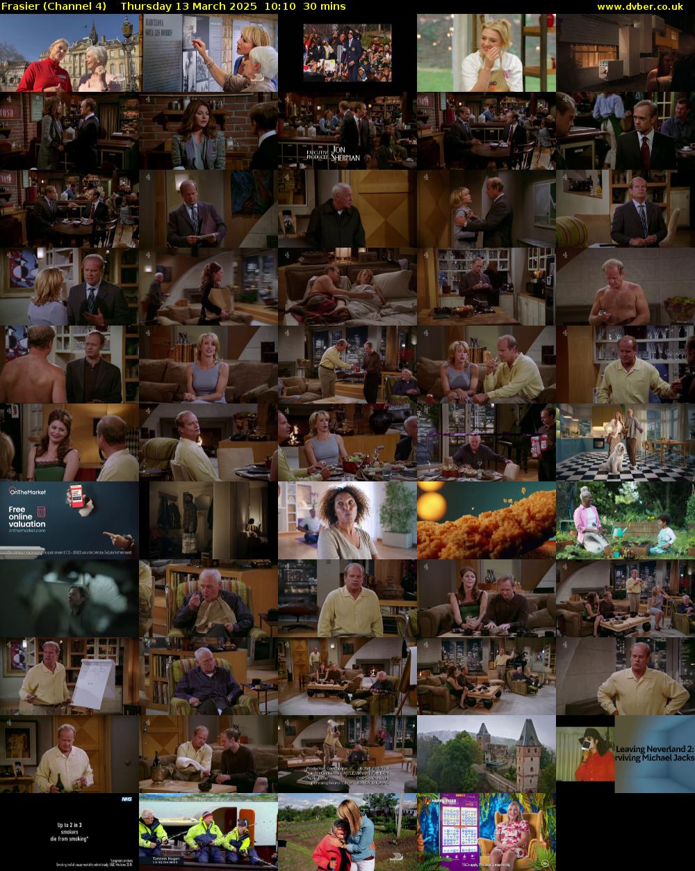 Frasier (Channel 4) Thursday 13 March 2025 10:10 - 10:40
