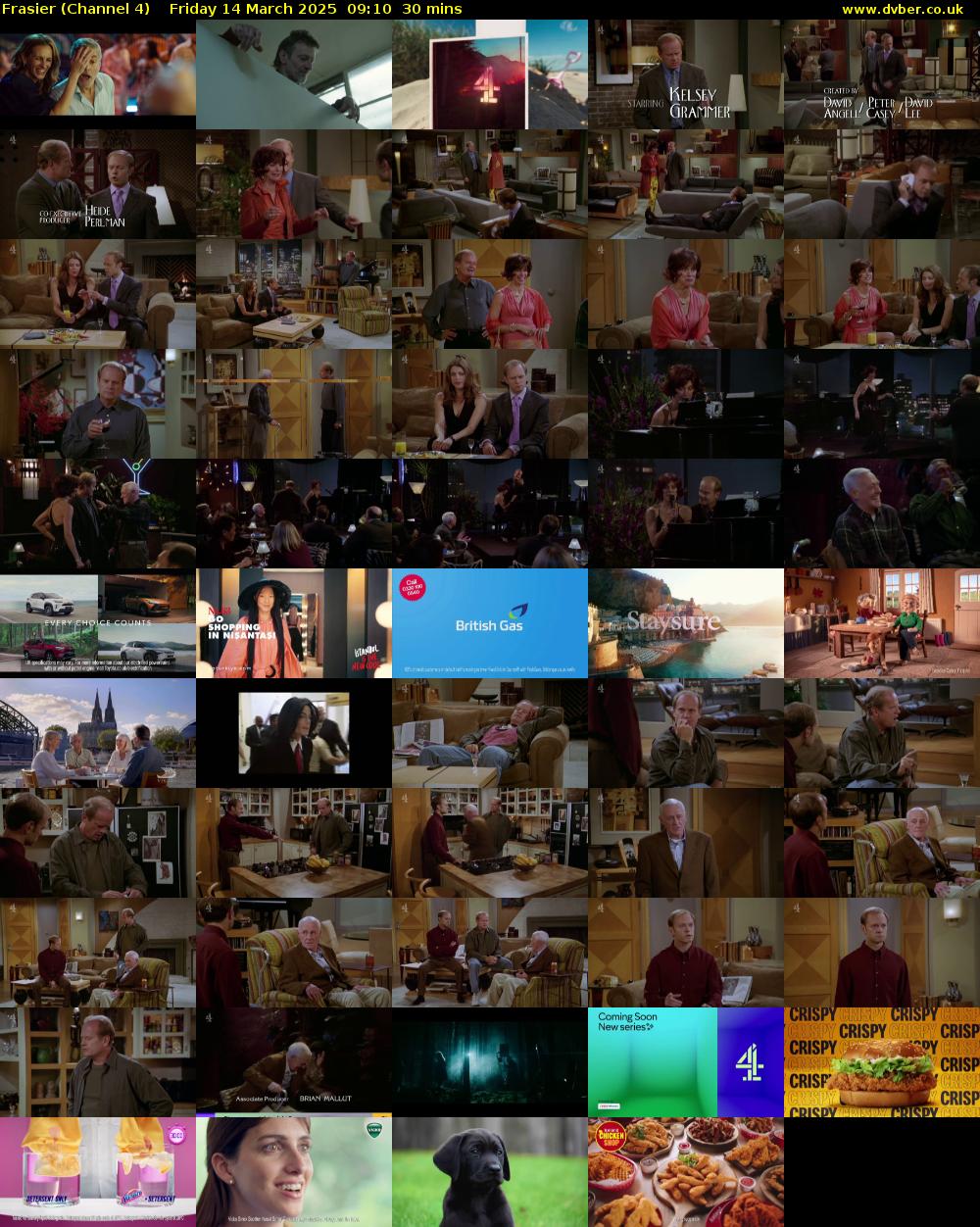 Frasier (Channel 4) Friday 14 March 2025 09:10 - 09:40
