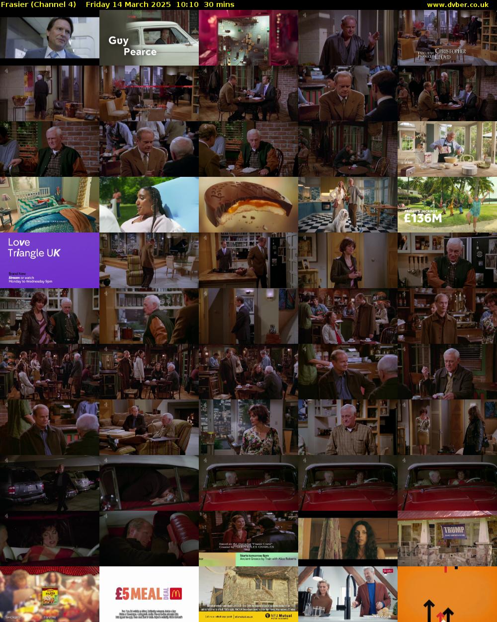 Frasier (Channel 4) Friday 14 March 2025 10:10 - 10:40