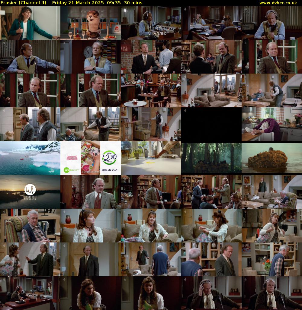 Frasier (Channel 4) Friday 21 March 2025 09:35 - 10:05
