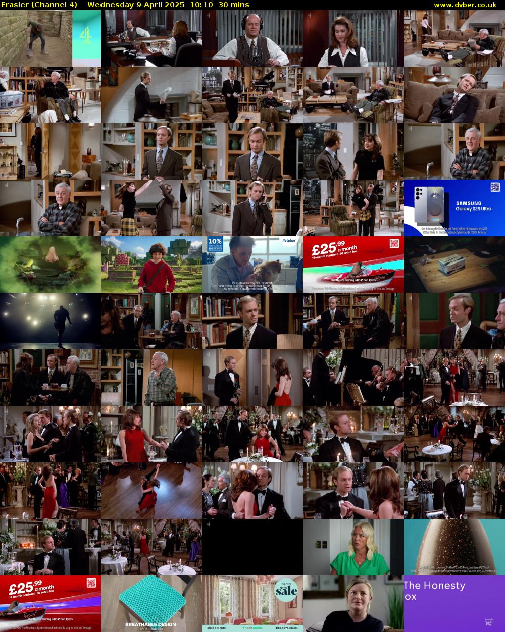 Frasier (Channel 4) Wednesday 9 April 2025 10:10 - 10:40