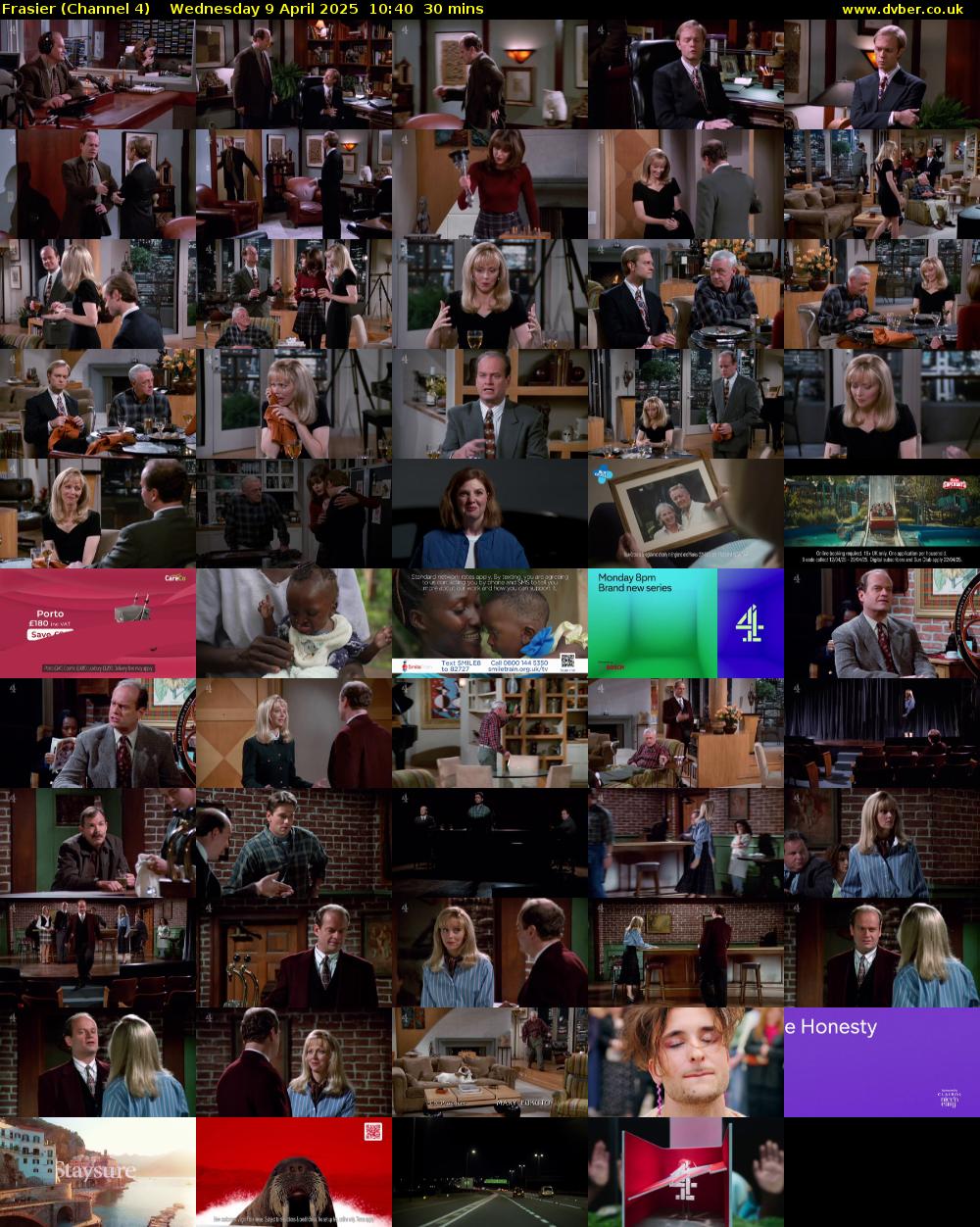 Frasier (Channel 4) Wednesday 9 April 2025 10:40 - 11:10