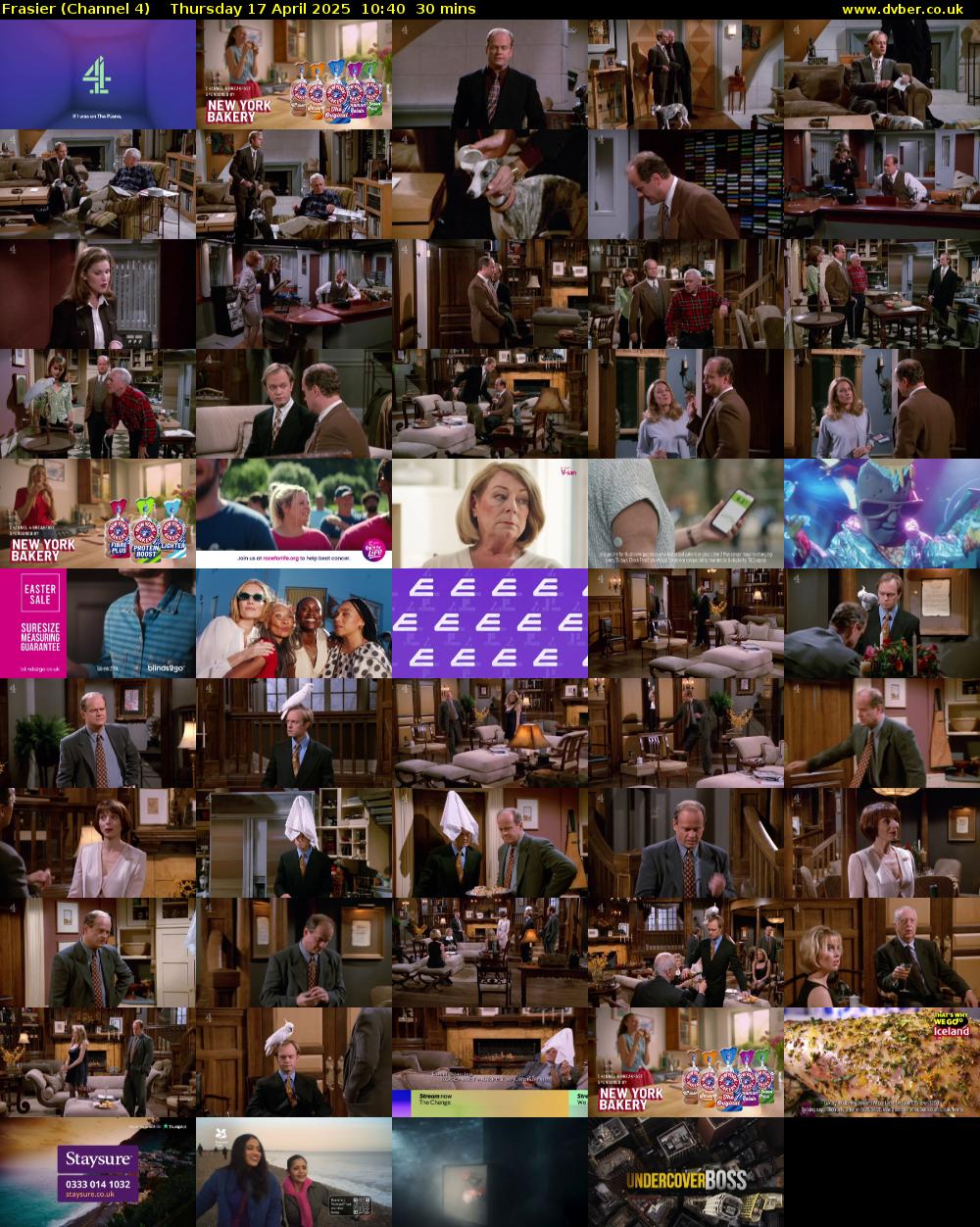 Frasier (Channel 4) Thursday 17 April 2025 10:40 - 11:10