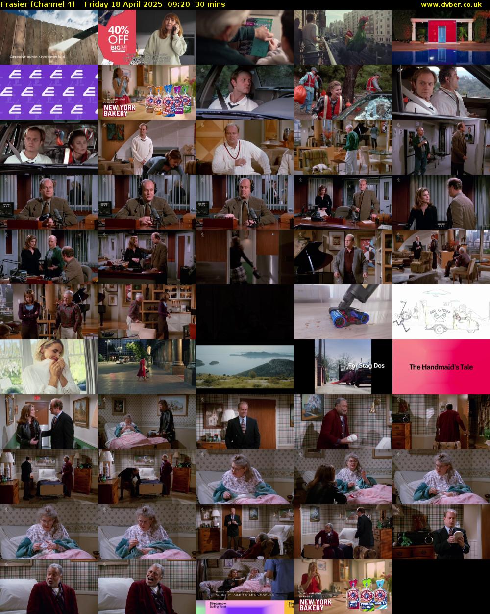 Frasier (Channel 4) Friday 18 April 2025 09:20 - 09:50