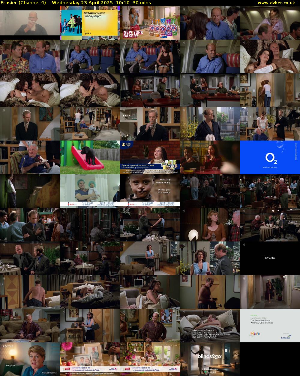 Frasier (Channel 4) Wednesday 23 April 2025 10:10 - 10:40