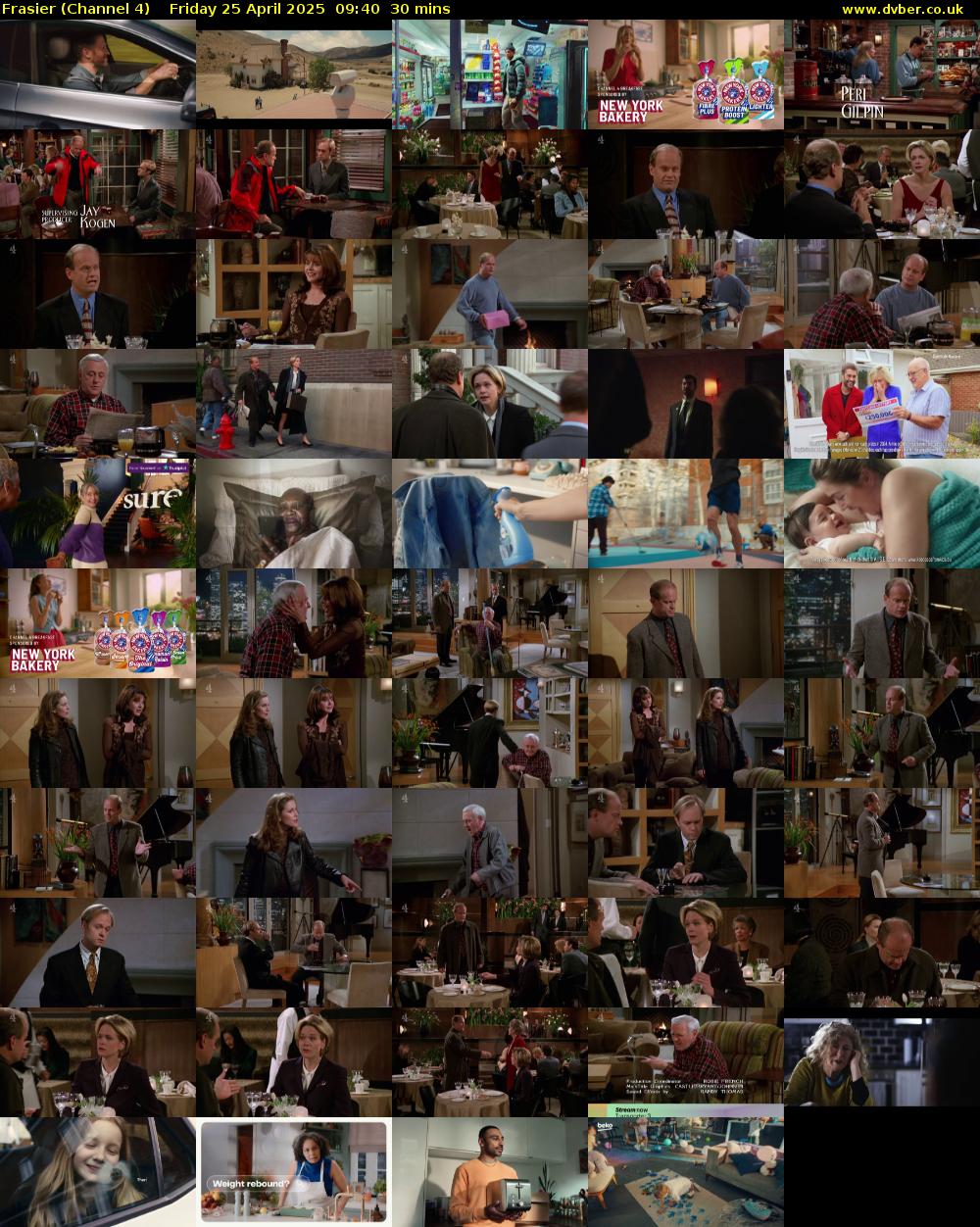Frasier (Channel 4) Friday 25 April 2025 09:40 - 10:10