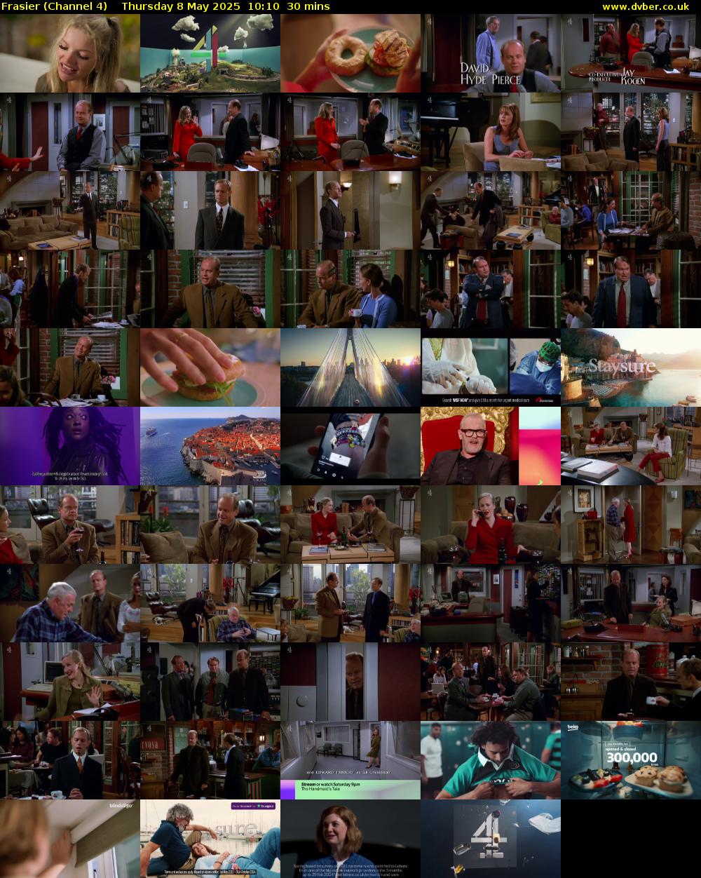 Frasier (Channel 4) Thursday 8 May 2025 10:10 - 10:40