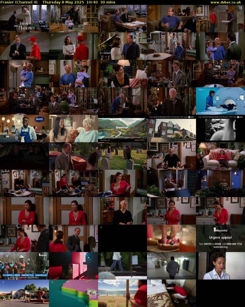 Frasier (Channel 4) Thursday 8 May 2025 10:40 - 11:10