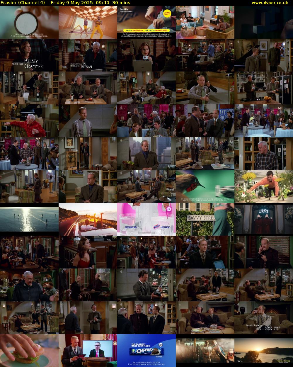 Frasier (Channel 4) Friday 9 May 2025 09:40 - 10:10