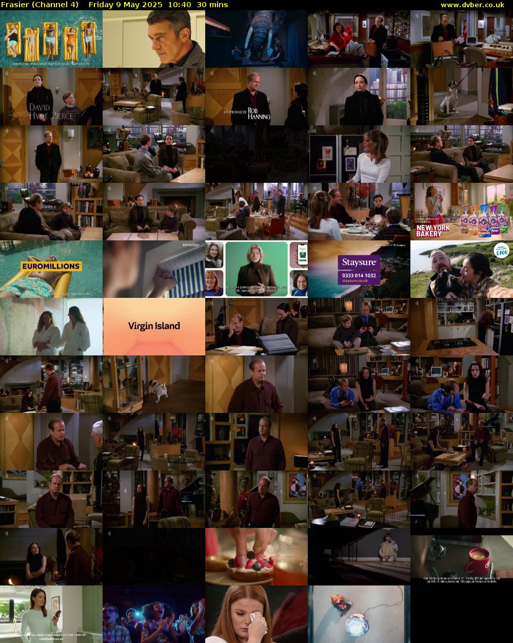 Frasier (Channel 4) Friday 9 May 2025 10:40 - 11:10