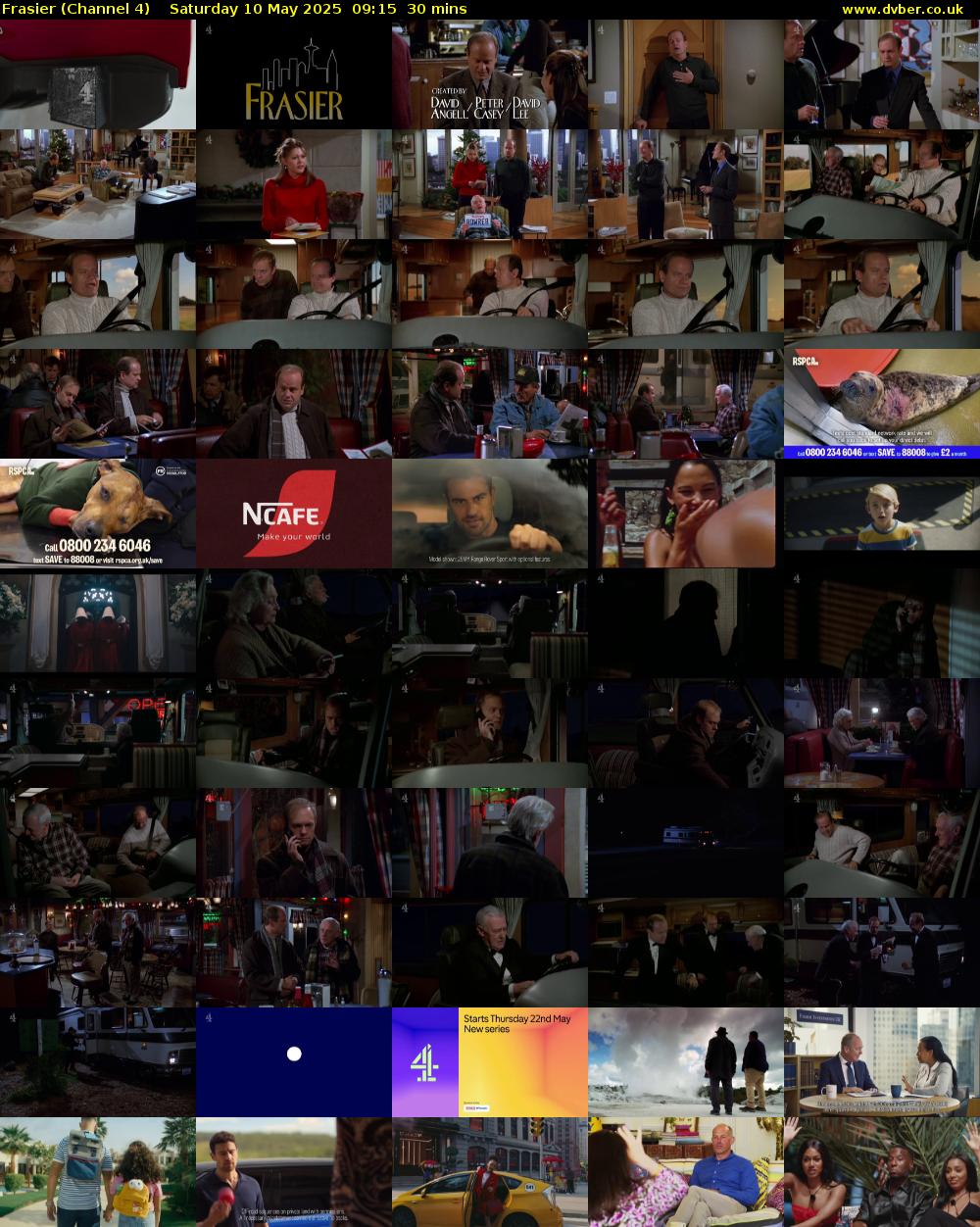 Frasier (Channel 4) Saturday 10 May 2025 09:15 - 09:45