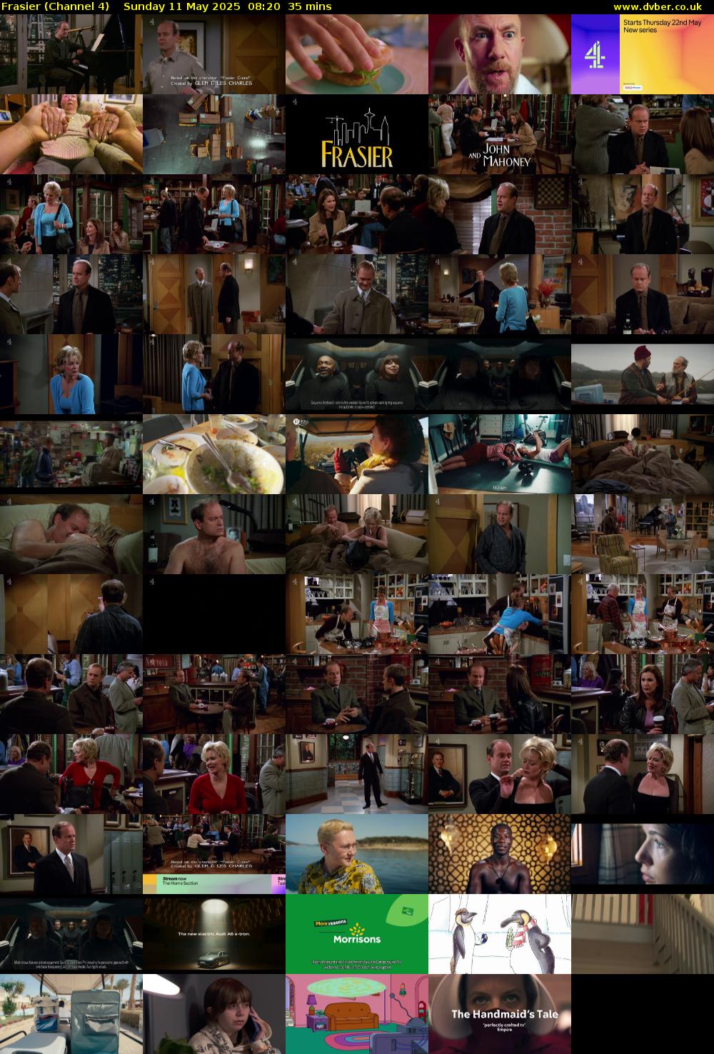 Frasier (Channel 4) Sunday 11 May 2025 08:20 - 08:55