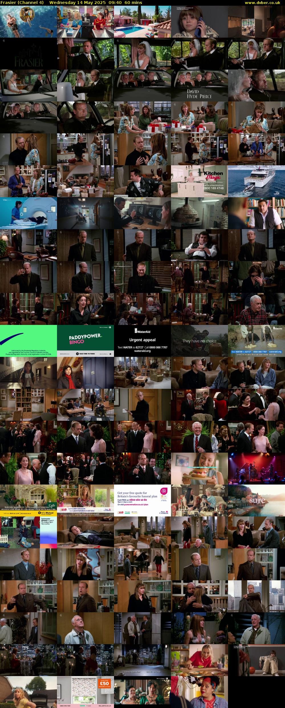 Frasier (Channel 4) Wednesday 14 May 2025 09:40 - 10:40