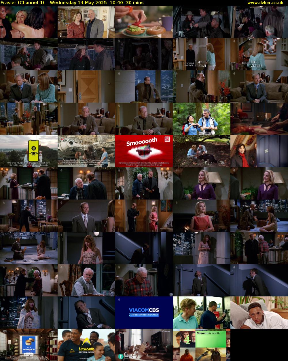 Frasier (Channel 4) Wednesday 14 May 2025 10:40 - 11:10