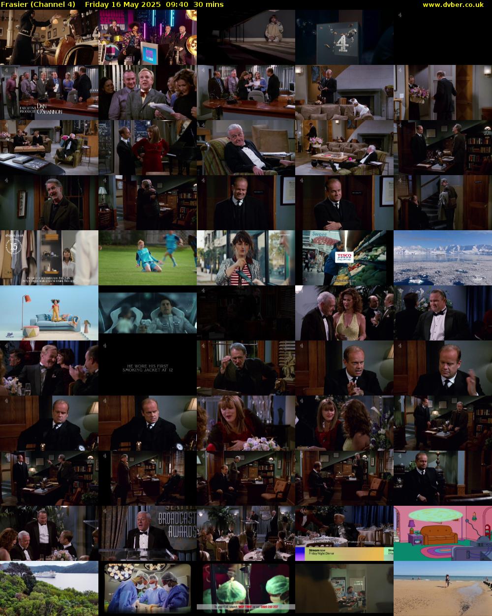 Frasier (Channel 4) Friday 16 May 2025 09:40 - 10:10