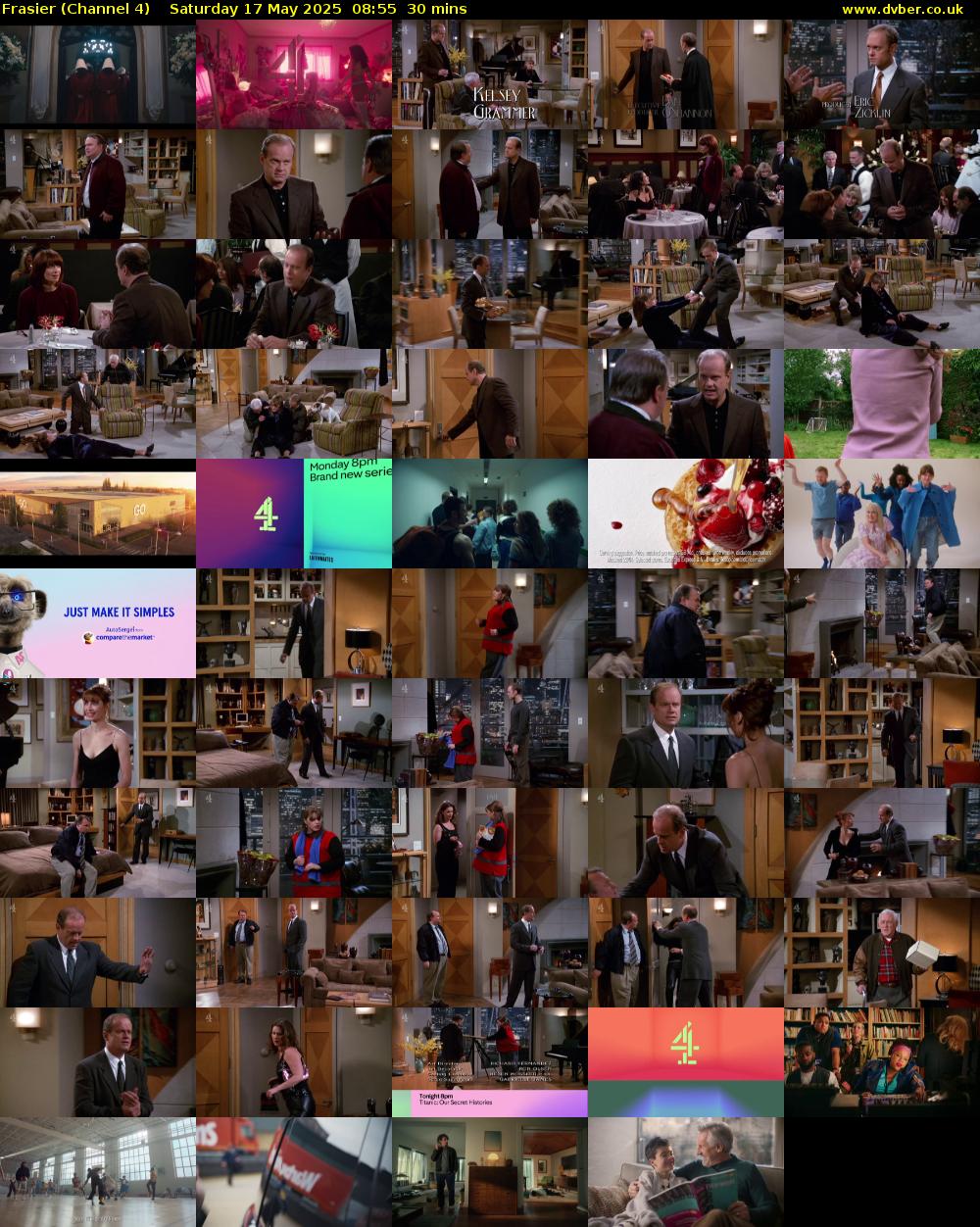 Frasier (Channel 4) Saturday 17 May 2025 08:55 - 09:25