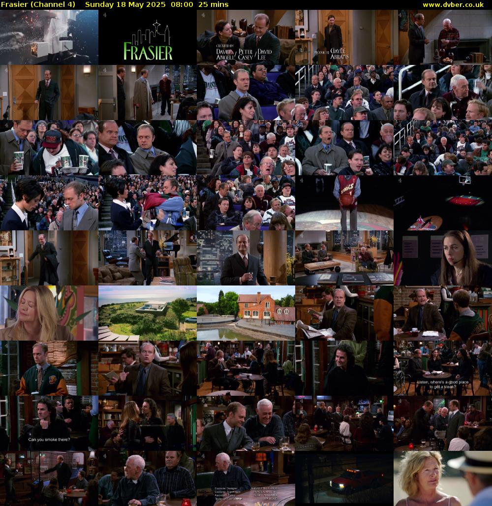 Frasier (Channel 4) Sunday 18 May 2025 08:00 - 08:25