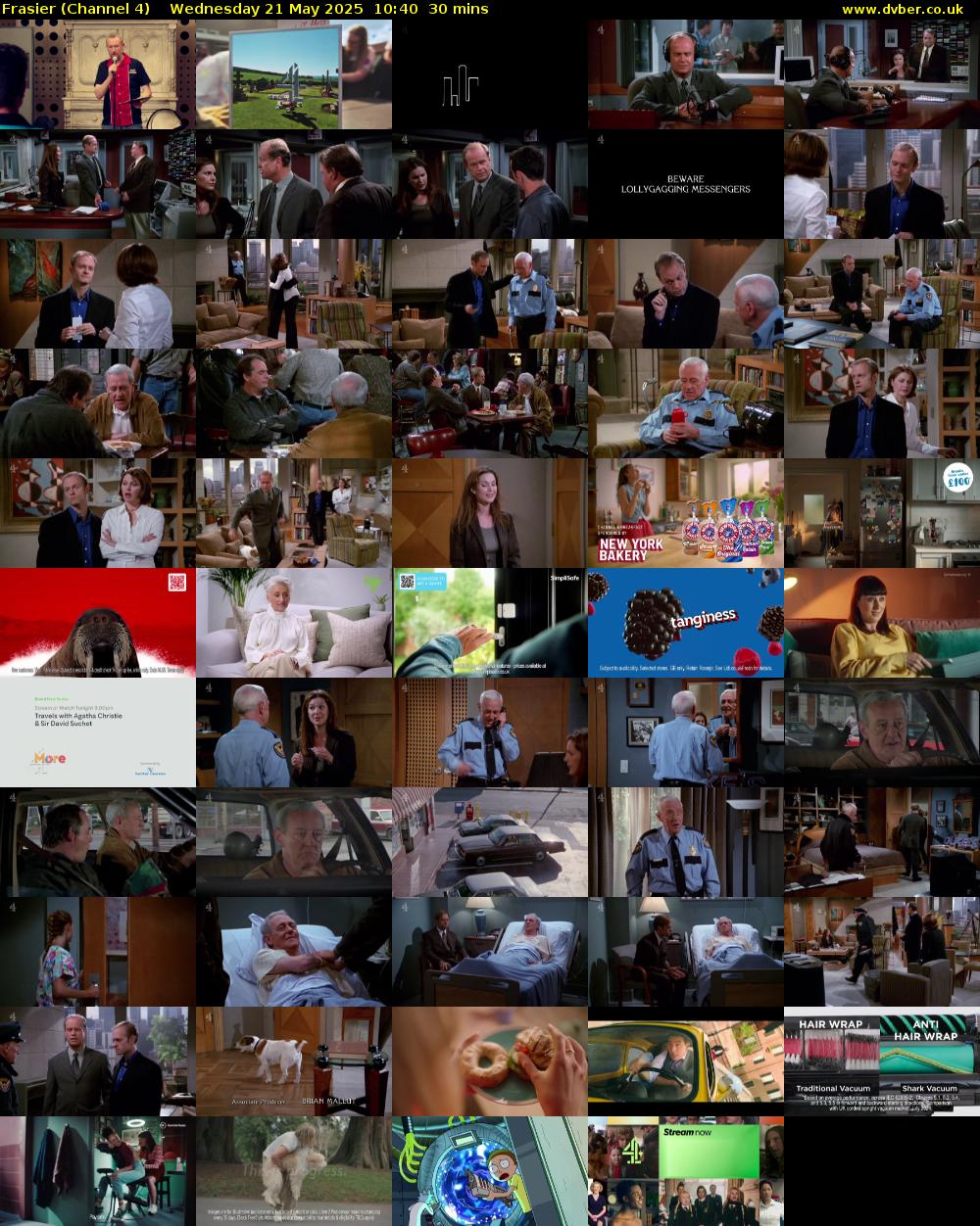 Frasier (Channel 4) Wednesday 21 May 2025 10:40 - 11:10