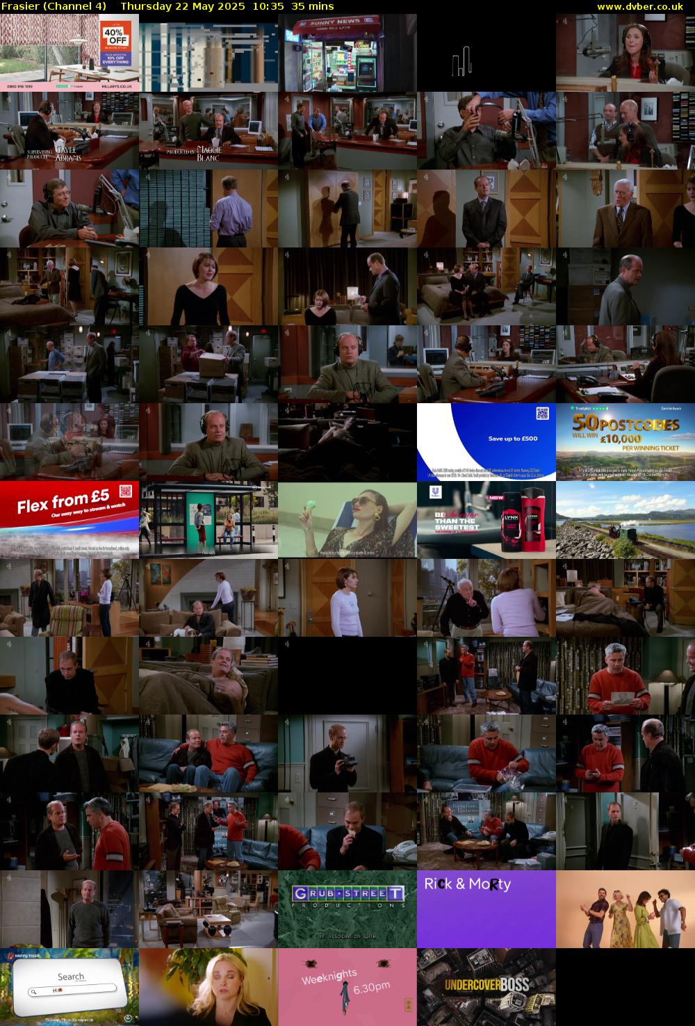 Frasier (Channel 4) Thursday 22 May 2025 10:35 - 11:10