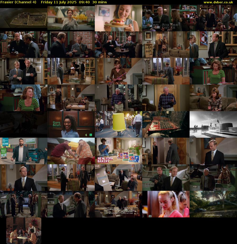 Frasier (Channel 4) Friday 11 July 2025 09:40 - 10:10