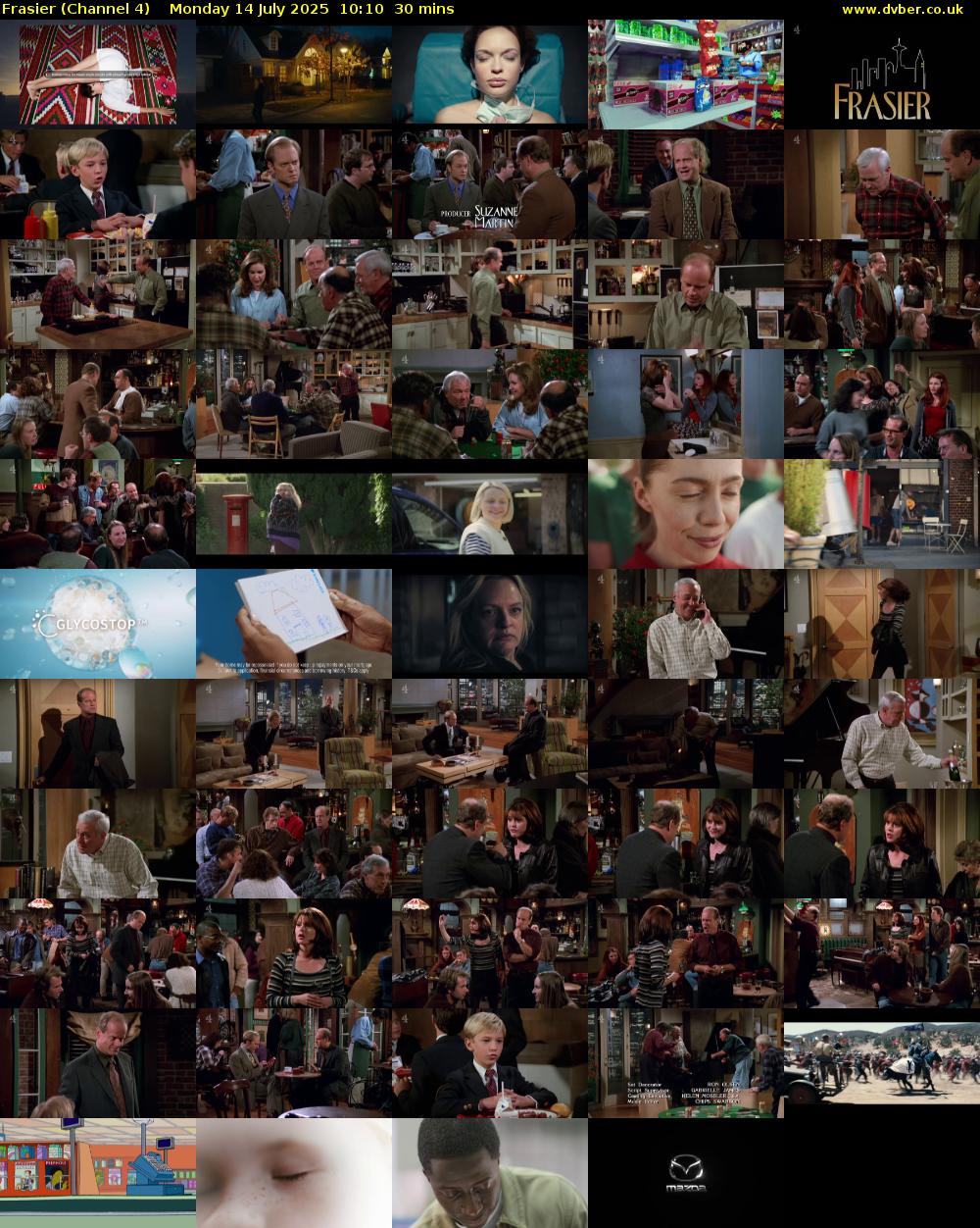 Frasier (Channel 4) Monday 14 July 2025 10:10 - 10:40