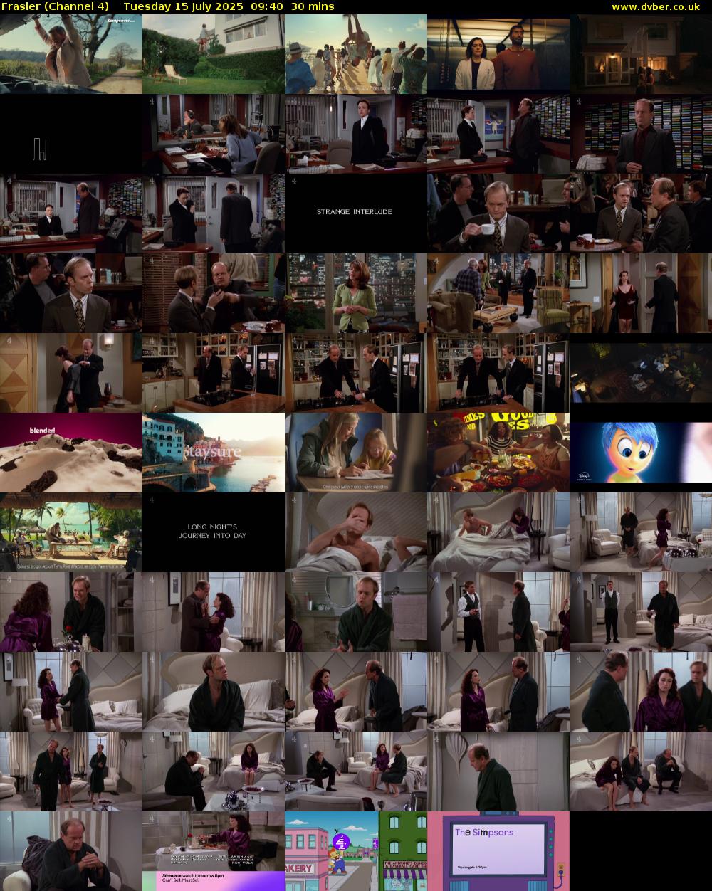 Frasier (Channel 4) Tuesday 15 July 2025 09:40 - 10:10