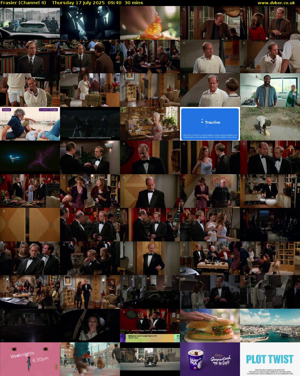 Frasier (Channel 4) Thursday 17 July 2025 09:40 - 10:10