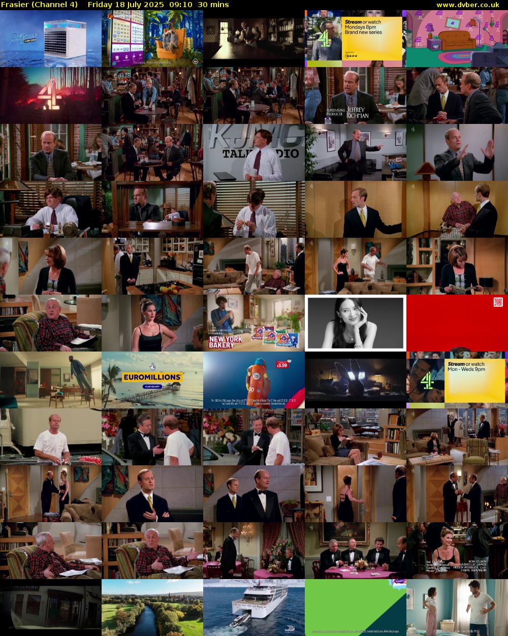 Frasier (Channel 4) Friday 18 July 2025 09:10 - 09:40