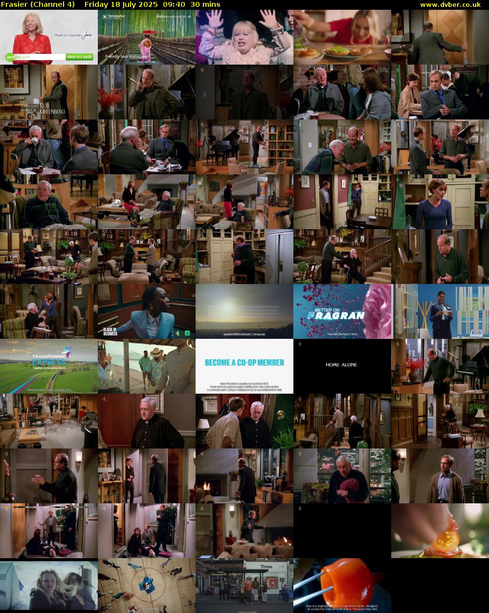 Frasier (Channel 4) Friday 18 July 2025 09:40 - 10:10