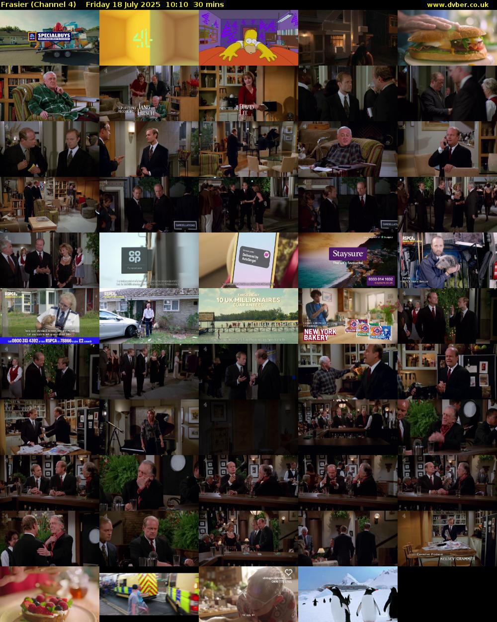 Frasier (Channel 4) Friday 18 July 2025 10:10 - 10:40