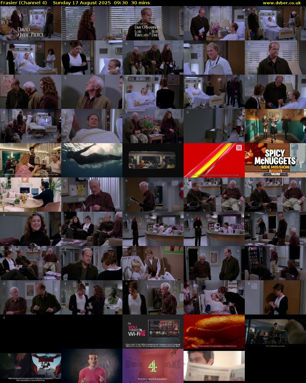Frasier (Channel 4) Sunday 17 August 2025 09:30 - 10:00