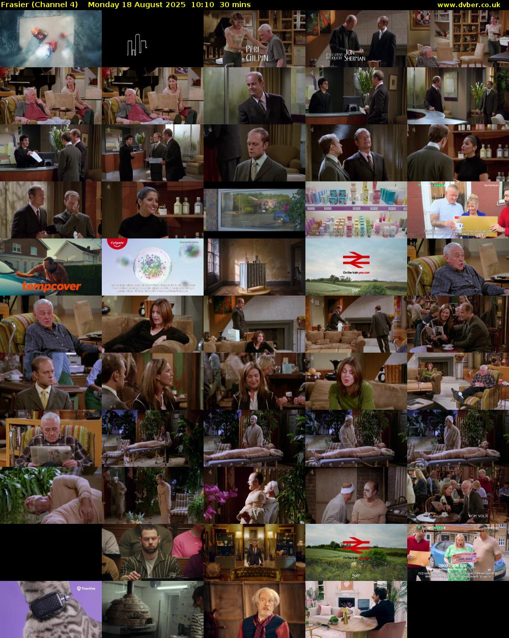 Frasier (Channel 4) Monday 18 August 2025 10:10 - 10:40