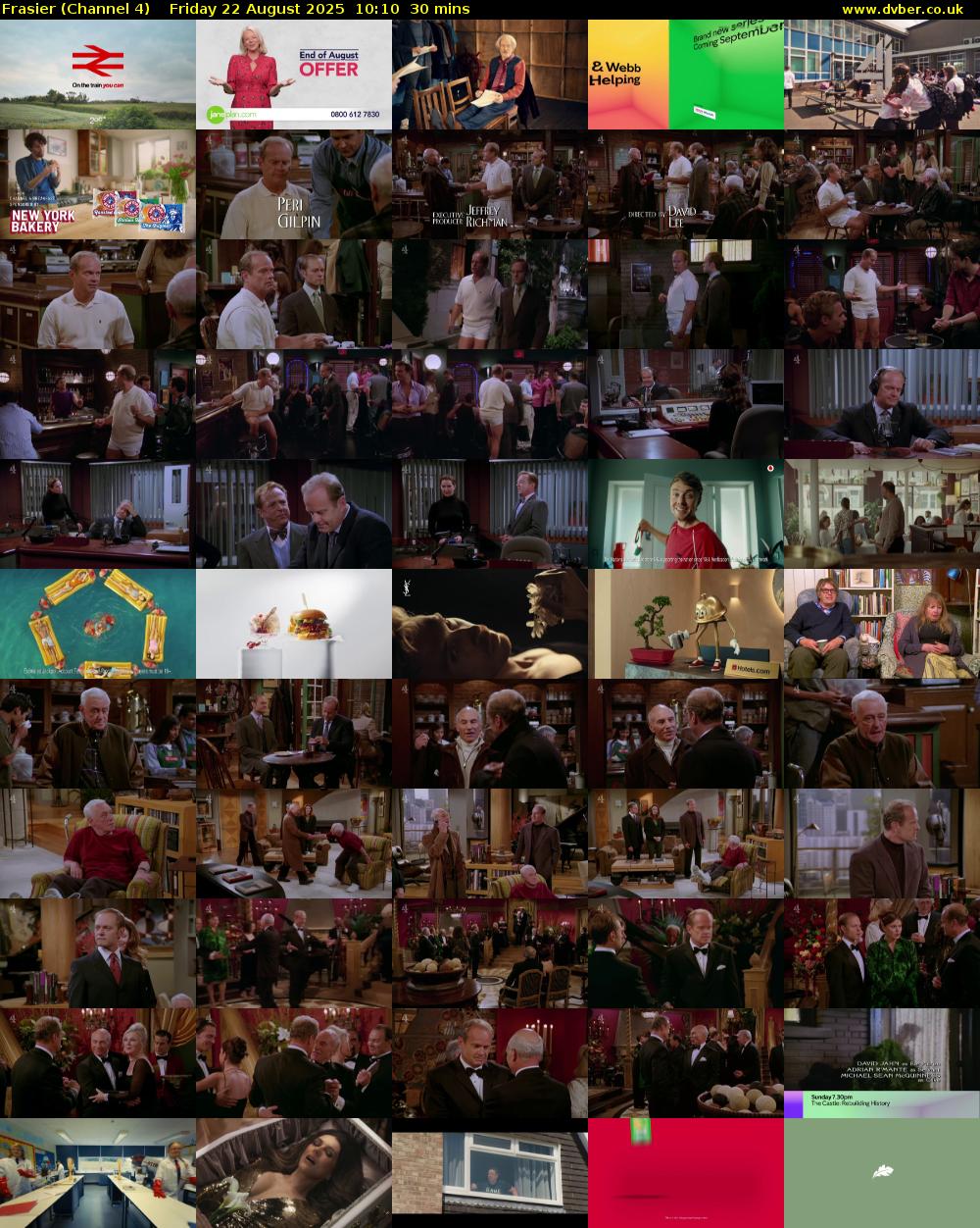 Frasier (Channel 4) Friday 22 August 2025 10:10 - 10:40