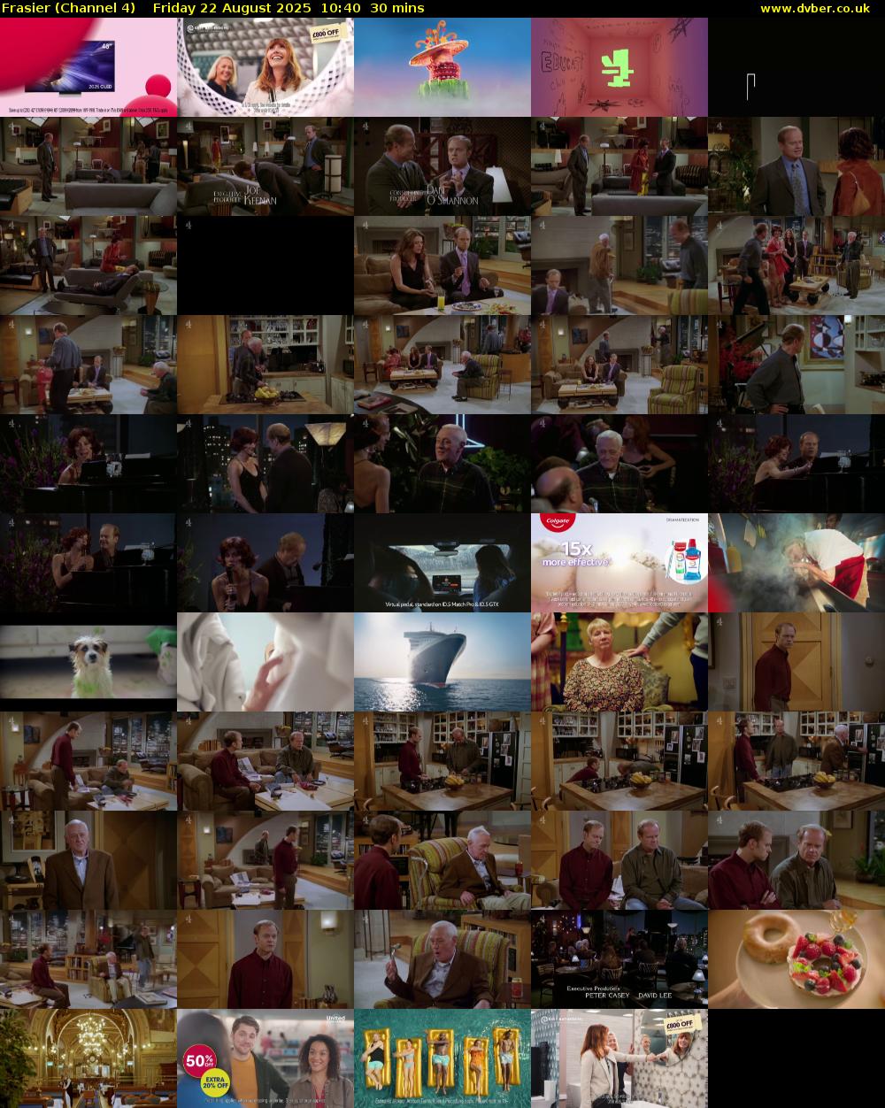 Frasier (Channel 4) Friday 22 August 2025 10:40 - 11:10