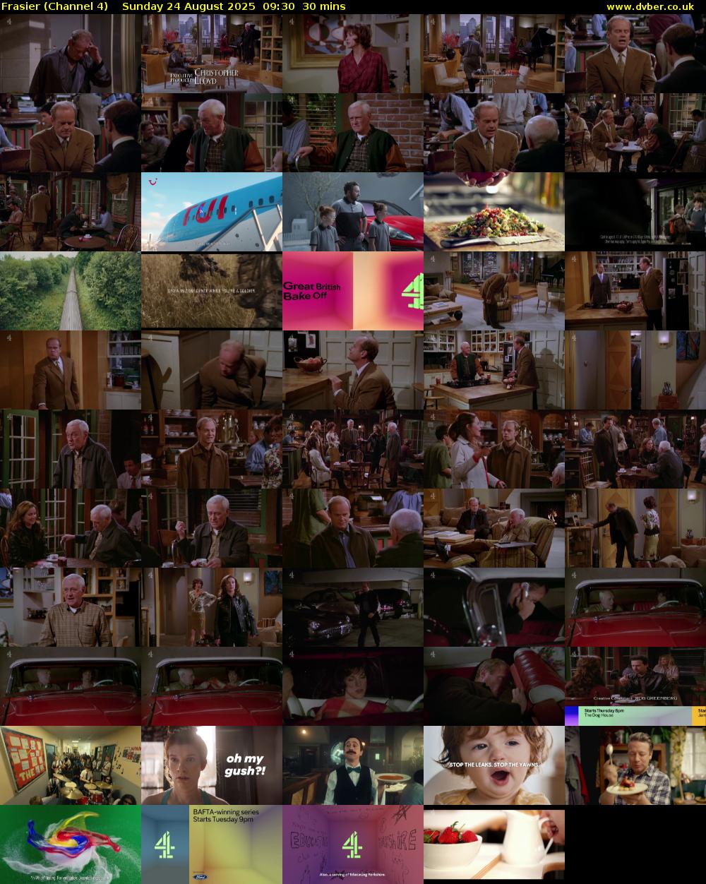 Frasier (Channel 4) Sunday 24 August 2025 09:30 - 10:00