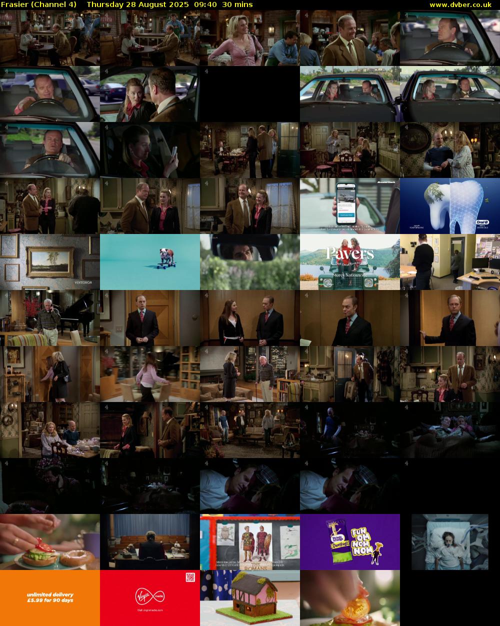 Frasier (Channel 4) Thursday 28 August 2025 09:40 - 10:10